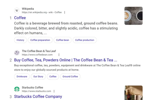 Search Results with Position