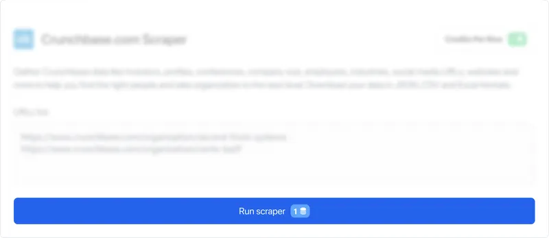 Click the "Run Scraper" button to start collecting data.