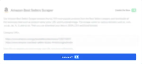 Click the "Run Scraper" button to initiate the scraping process.