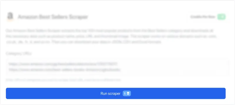 Click the "Run Scraper" button to initiate the scraping process.