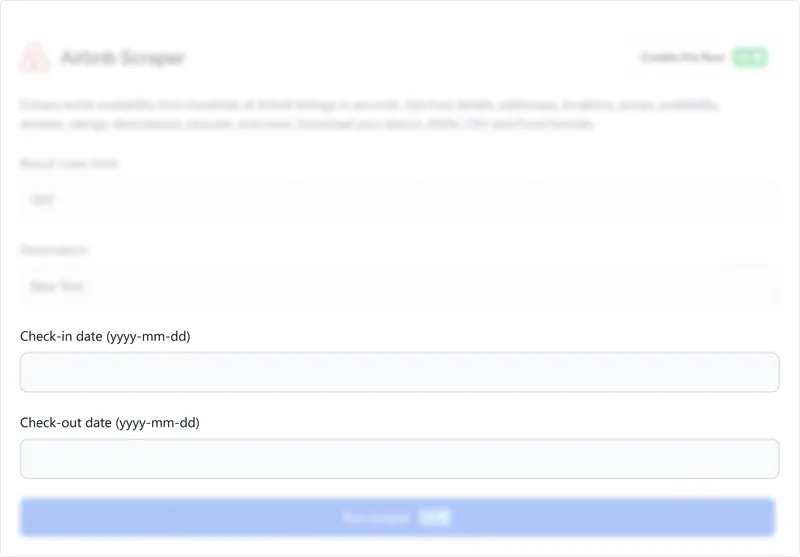 Input the check-in date and the check-out date in the format (yyyy-mm-dd).