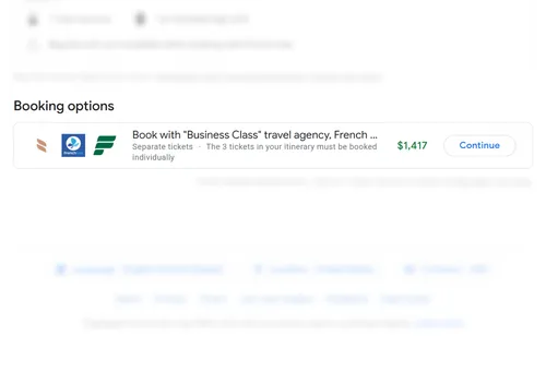 Booking Options