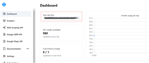 Scrape-It.Cloud API key
