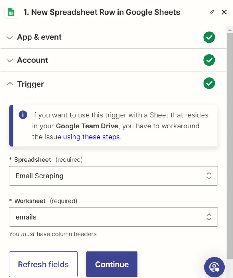 Track the appearance of new rows in a Google Sheet and then process them