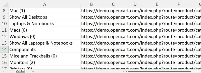 Screenshot depicting a data.csv file in the project folder