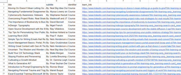 LinkedIn learning file