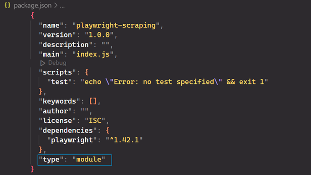 Add package.json file