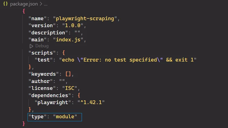 Add package.json file