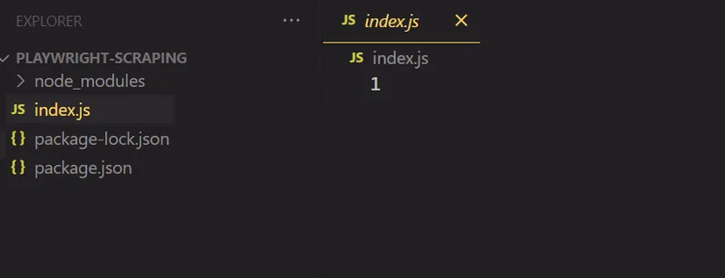 Create index.js file