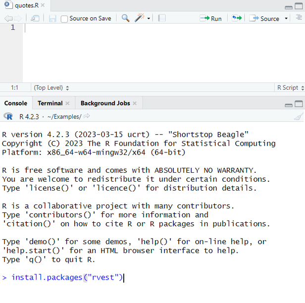 Install rvest package