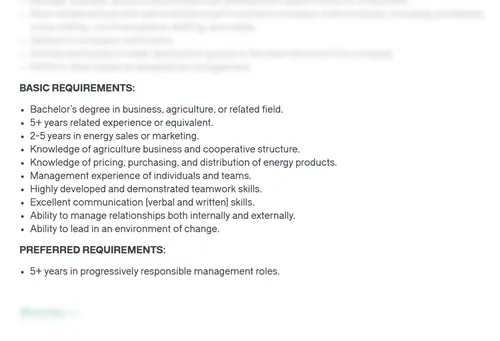 Job Requirments
