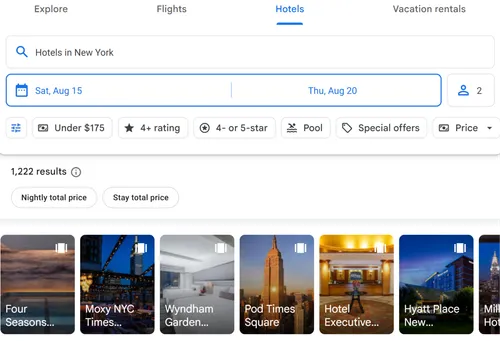 Hotel Search Results