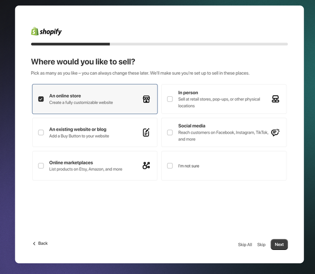 Choose the store format