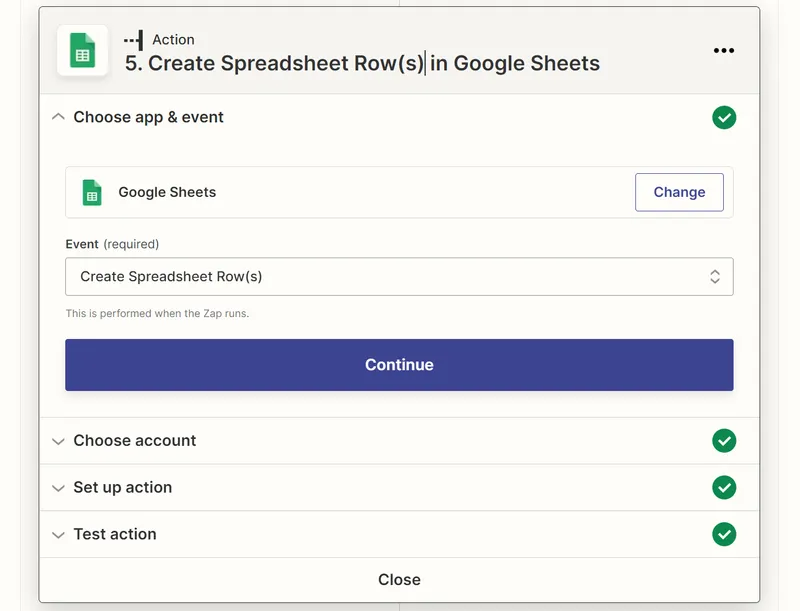 Spreadsheet rows