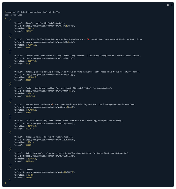 YouTube search results yt-dlp example