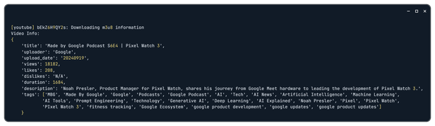 YouTube video yt-dlp example