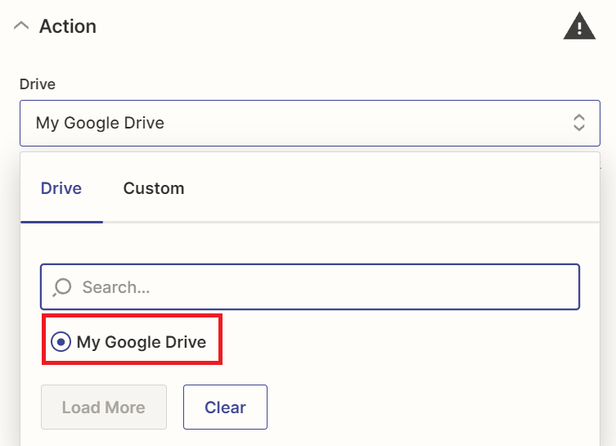Choose Google Drive