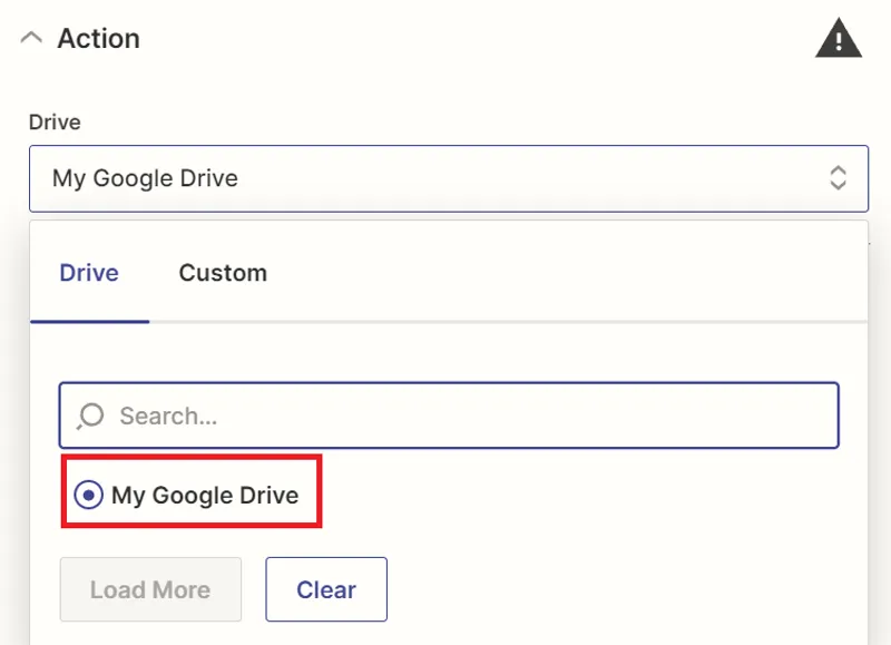 Choose Google Drive