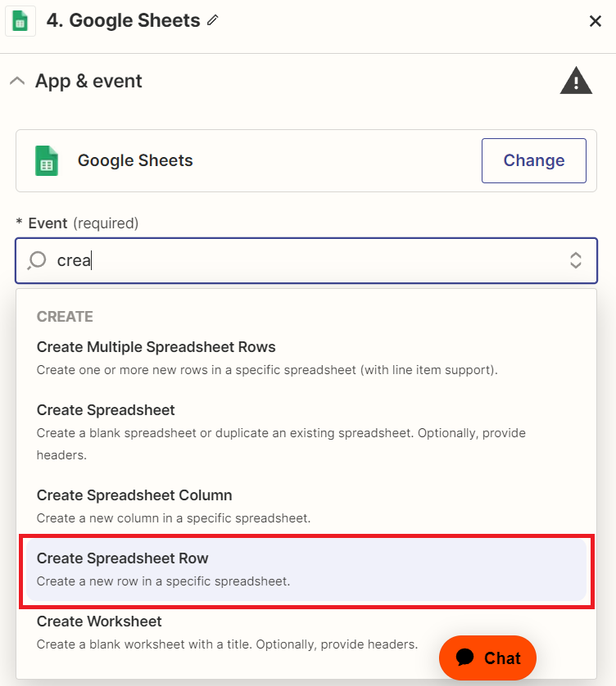 Add data to Google Sheets