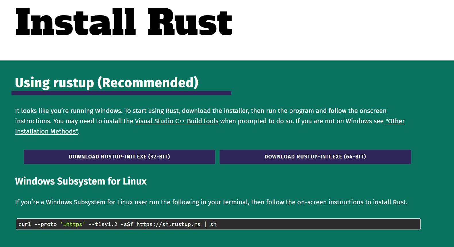 Install Rust